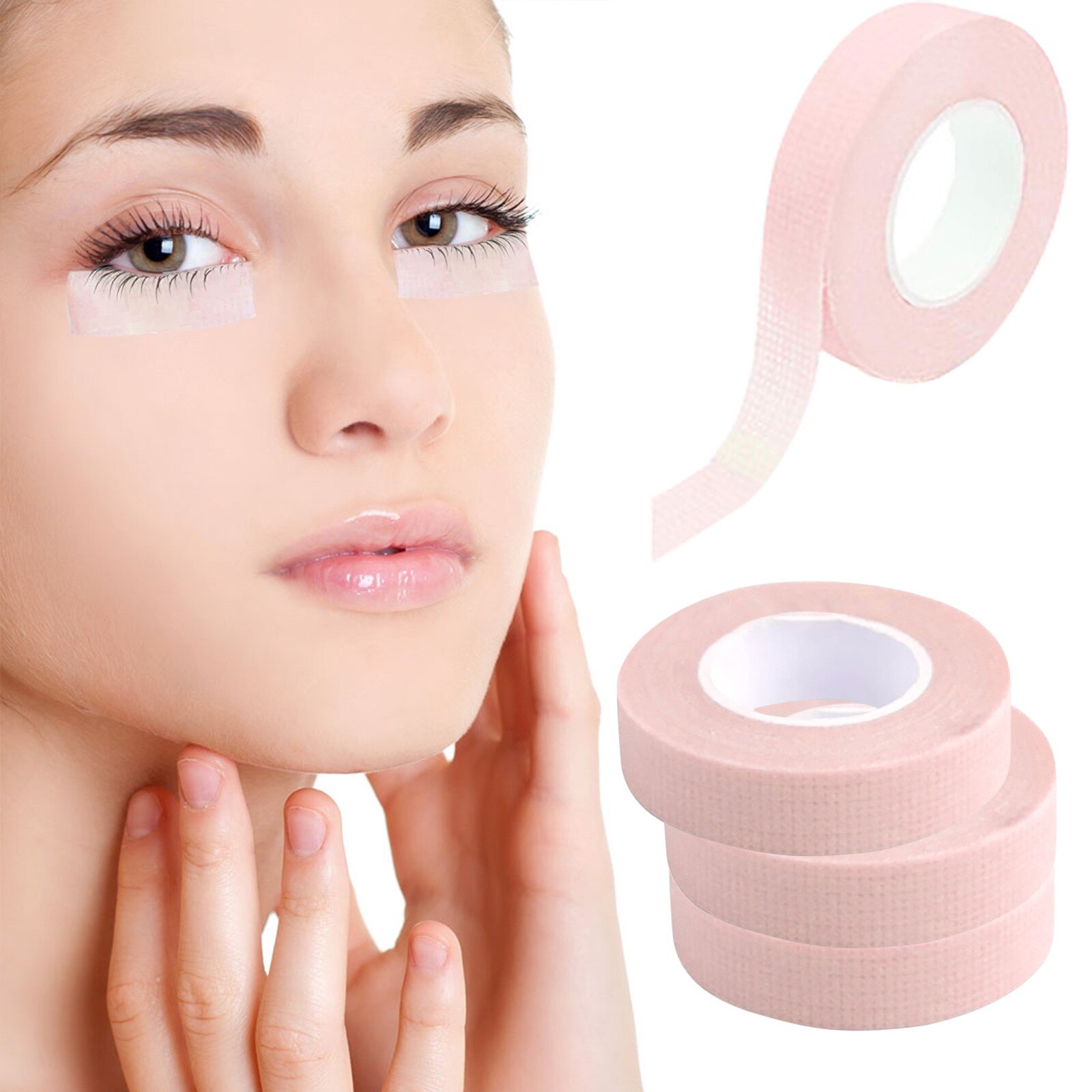 1Rolls Valse Wimpers Extension Tape Professionele Anti-Allergie Ademend Micropore Stof Wimpers Enten Gereedschap 4 Kleur: A