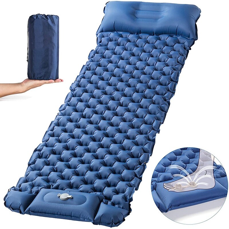 Sleeping Pad for Camping, Inflatable Camping Pad with Foot Press Backpacking Mat for Hiking Travel Camp
