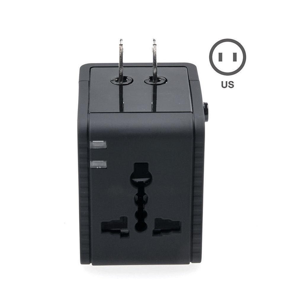 EastVita Universal Travel AC Adapter Dual USB Charging Ports Wall Charger AC Power Plug Adapter Converters EU UK US/AU ar20