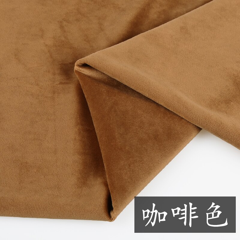 50cm*150cm fløyels klut tykk flanell plysj stoff fløyel pute sofa gull fløyel stoff for kjole fløyel stoff: Svart