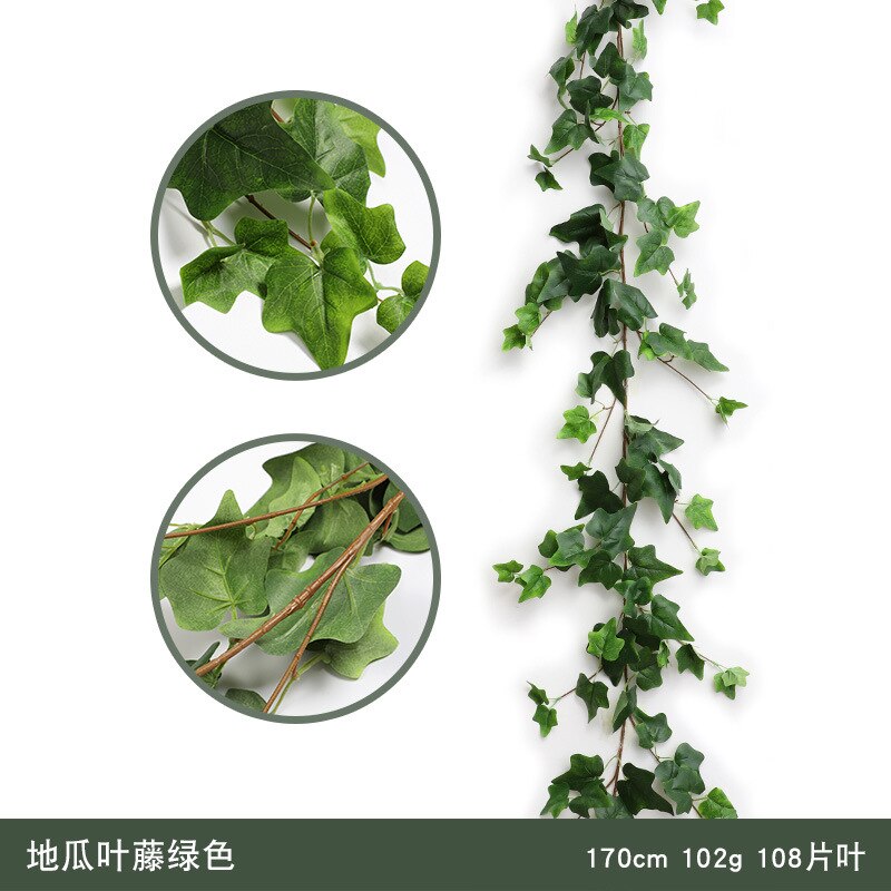 Plastic Vines Artificial Plants Wedding Decoration Faux Vine Ivy Rattan Home Garden Decor Artificial Greenery Hanging Plants: 2