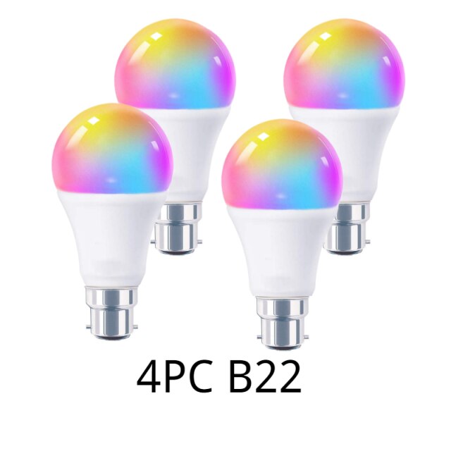 ATHOM Pre Flashed WLED Smart Bulb RGBCW 7W Works E27 B22: 4 PC WLED B22