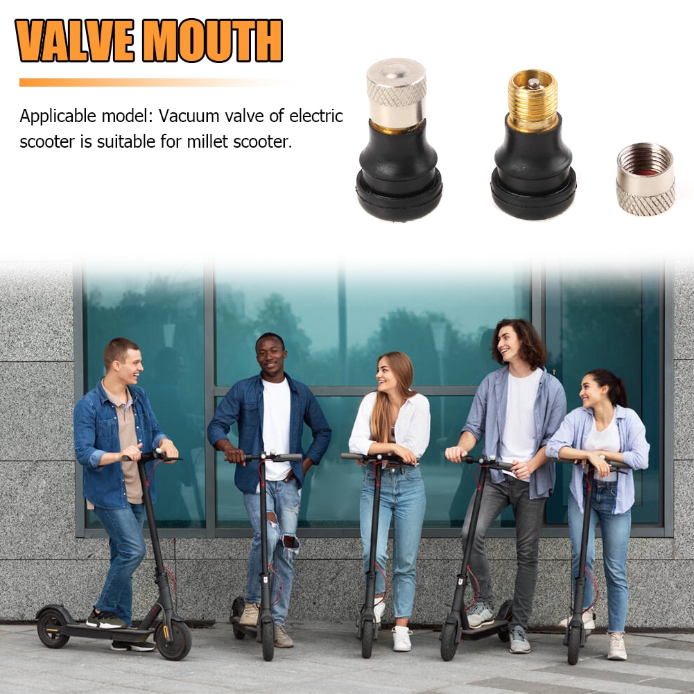 2PCS Electric Scooter Vacuum Valve for Xiaomi Mi Electric Scooter M365 Scooter Tyre Tubeless Tire Valve Wheel Gas Valve