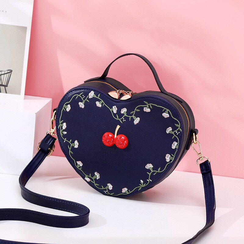 High Ladies Bags Latest Ladies One-shoulder Messenger Bag Love Embroidered Ladies Handbag: 3