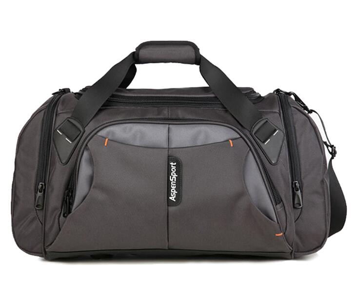 Aspensport bagage rejsetasker til mænd nylon duffle håndtaske stor organisator foldbare rygsække 40l kapacitet sort / rød / blå: Grå