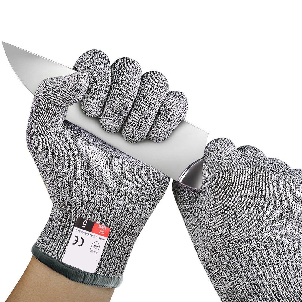 Hppe Anti-Snijden 5-Niveau Hppe Snijbestendige Handschoenen Keuken Mes Snijbestendige Bescherming Hand Keuken Tuin handschoenen Gereedschap