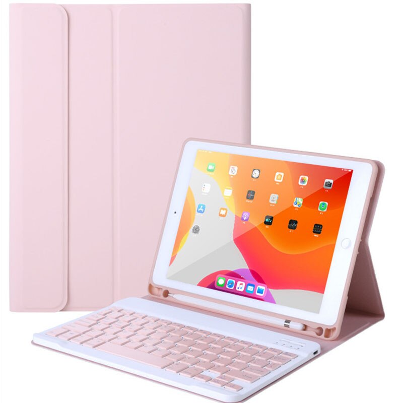 Rękaw ochronny klawiatura Bluetooth Teclado Touchpad dla iPad 9.7(2017/2018) Air2/Pro9.7 klawiatura bezprzewodowa iPad Teclado: Pink