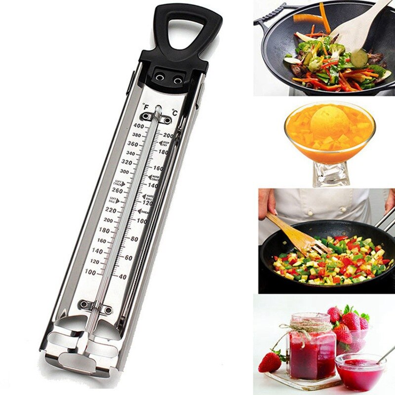 Baking Thermometer 40-200 Degrees Scale Display Kitchen Thermometer for Cooking Jam Sugar Candy Craft Hanging Temperature Gauge