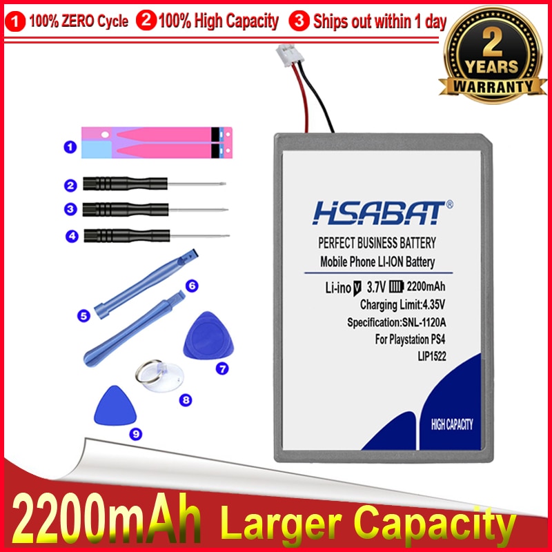 Hsabat 0 Cyclus 2200 Mah Batterij Voor Sony PS4 Slanke Pro Bluetooth Dual Shock Controller Tweede Generatie CUH-ZCT2 Of CUH-ZCT2U