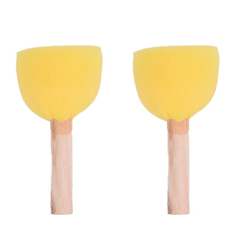 Brocha para pintura, esponja redonda de espuma, conjunto de pinceles, plantilla para artesanía, grafiti, manchas de aceite, bricolaje: E