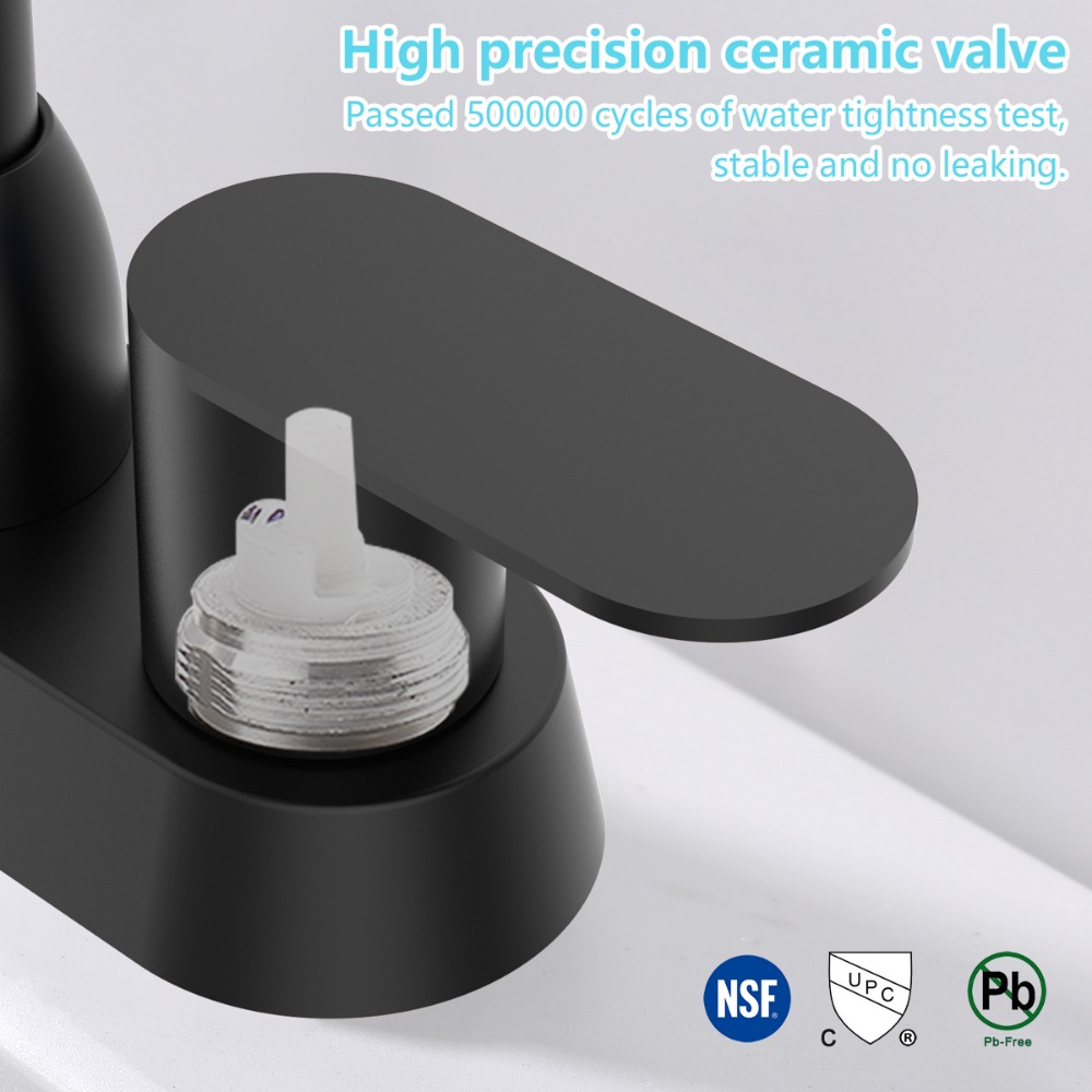 1 zinc alloy material faucet, 4-inch basin faucet, suitable for modern and cold styles in bathrooms and toilets