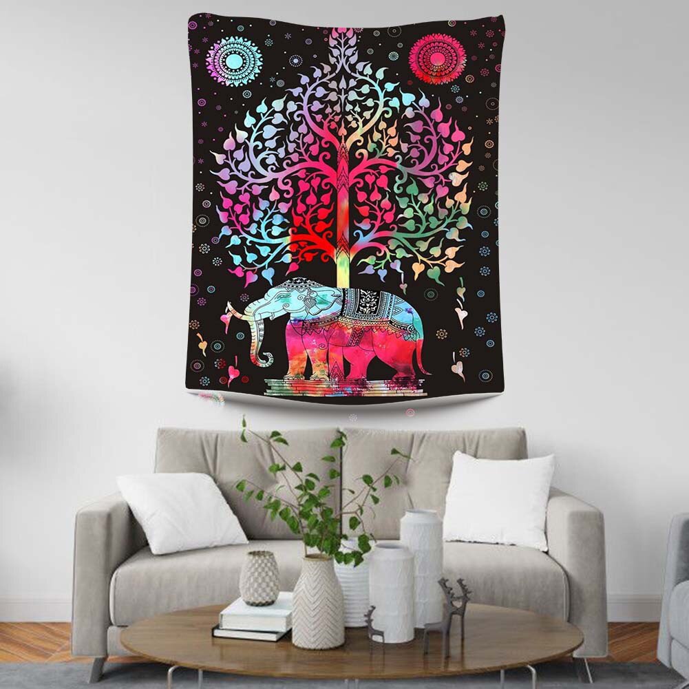 Mandala Deken Muur Opknoping Hippie Gooien Tapijt Mat Decoraties Bohemian Olifant Gedrukt Boerderij Dorm Bed Cover Tafelkleed