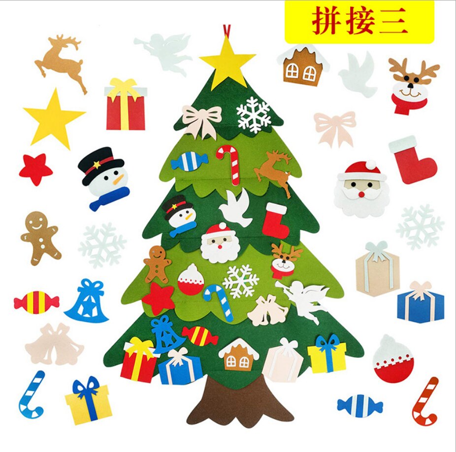 Diy Voelde Kerstboom Kerst Decor Voor Thuis Navidad Jaar Voor Kinderen Cristmas Ornamenten Navidad Natal Xmas boom