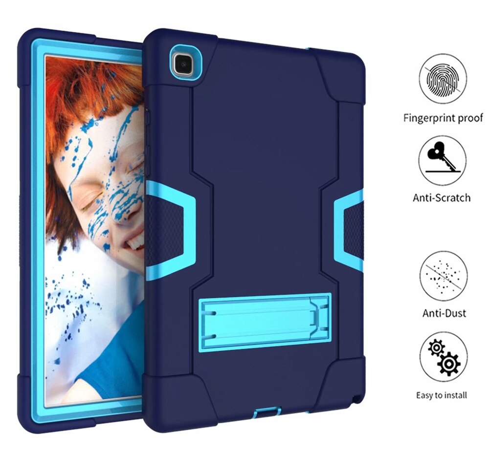 Do Samsung Galaxy Tab A7 10.4 2020 SM-T500 SM-T505 Case odporny na wstrząsy dzieci bezpieczne PC Silicon Hybrid Stand Full Body Tablet Cover