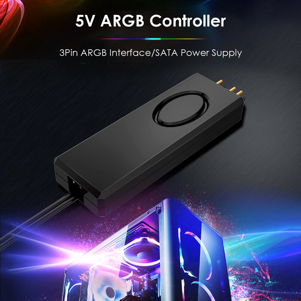 5V Prachtige Argb Controller Sata Pin Voeding Desktop Computer Afstandsbediening Voor Chassis Fan Led Verlichting Water Koeler