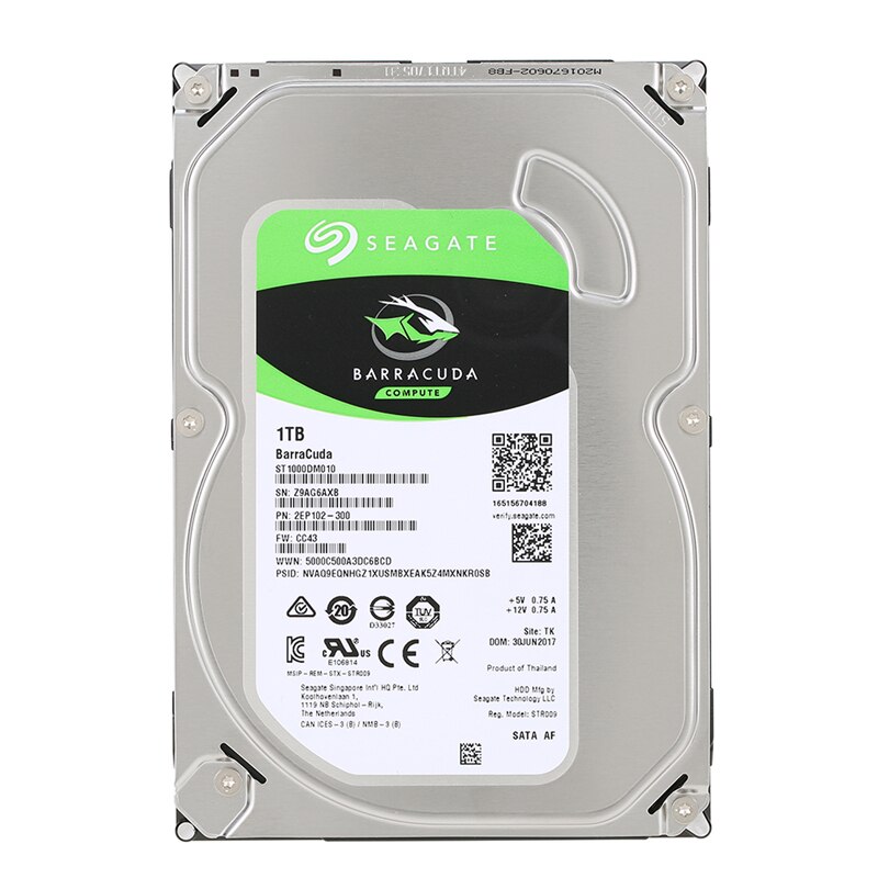 Seagate 3.5"inch 1TB Desktop HDD Internal Hard Disk Drive 7200 RPM SATA 6Gb/s 64MB Cache HDD Drive Disk For Computer ST1000DM010