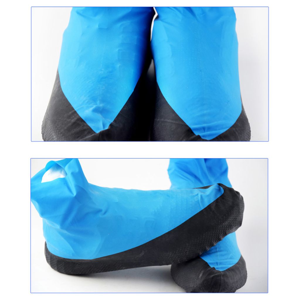 1/2 par regnsko dækker high tube latex vandtæt sko beskytter unisex fortykket engangs regn støvle beskytter