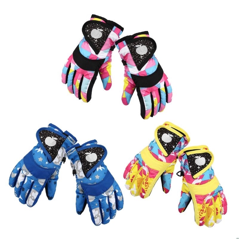 Gants imperméables pour le ski et le snowboard | Mitaines chaudes pour les enfants, sangle pour le sport, le ski et le cyclisme, collection hiver