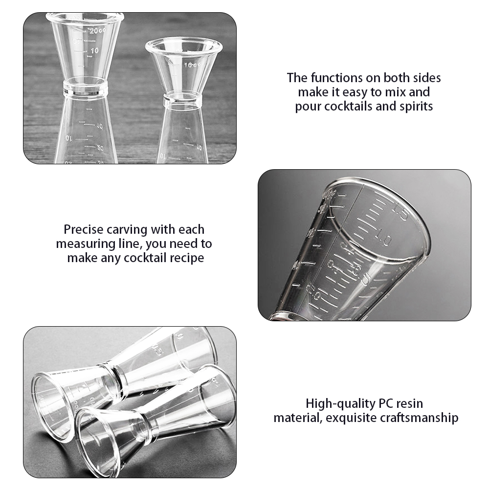 10/20ml /20/40ml Cocktail Shaker Measuring Cup Kitchen Bar Tool Scale Cup Beverage Alcohol Measuring Cup Kitchen Gadget