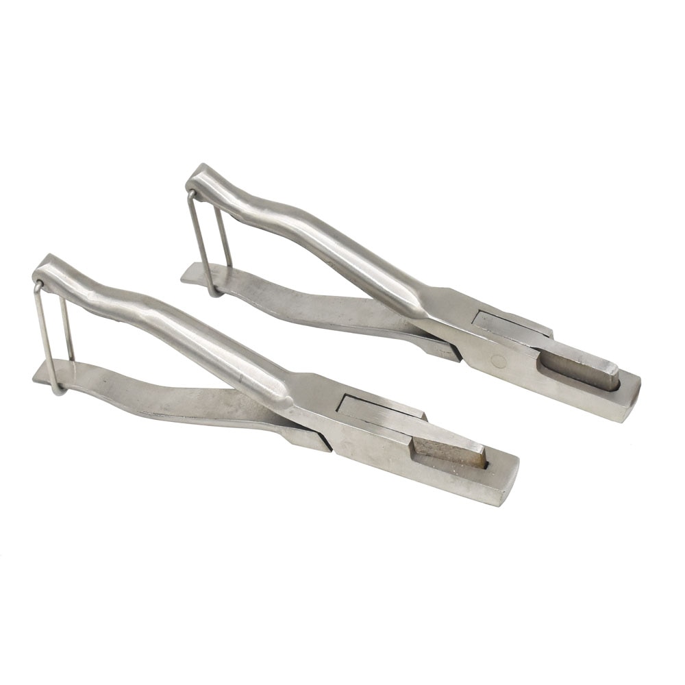 1 Pcs Rvs U-Vormige En V-Vormige Oor Tang Tang Ontbrekende Varken Oormerk Tang Varken apparatuur Boerderij Dieren