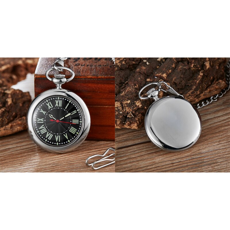 Lichtgevende Glad Quartz Zakhorloge Fob Medaillon ... – Grandado