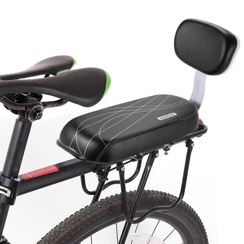 Fiets achterzitje fiets fiets mtb zacht kussen achterzitje kinderzitje met rugleuning