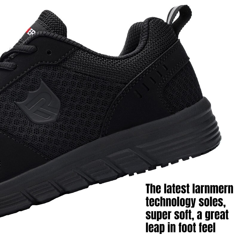 LARNMERN Männer der Arbeit Sicherheits Schuhe Stahl Kappe Bau Sneaker Atmungs Leichte Anti-smashing Anti-statische Nicht-slip schuh