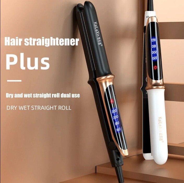 Fast Heat Curling Iron Hair Straightener Temperature Adjustment Flat Ceramic Heating Hair Straightening Iron Stylin