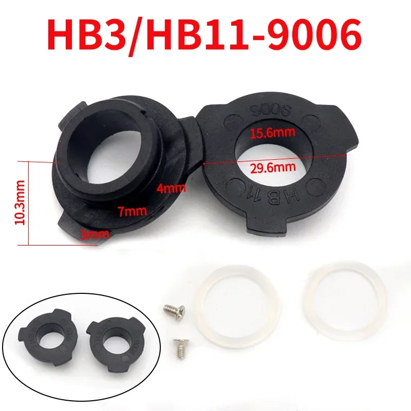 Adaptador de faros LED de 2 piezas, soporte de Base, enchufes para H7, H4, H1, H11, H13, H16, 9004, 9005, 9006, 9007, 9012: Plata