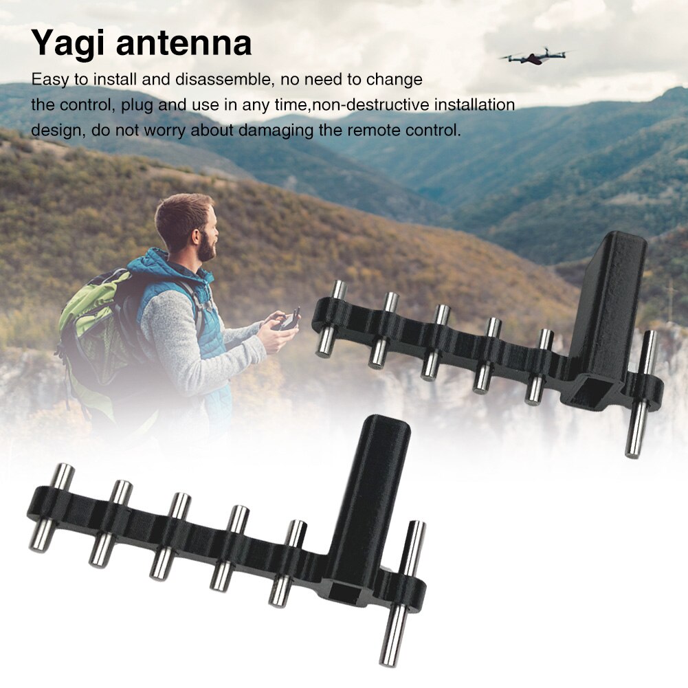 1 par 2.4g 5.8g yagi antenne forstærker rc drone let installation rustfast udendørs pla bærbar til dji mavic mini pro 2 air