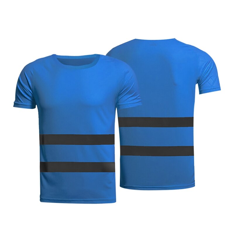 Workwear verão Amarelo Laranja De Alta Visibilidade de Segurança de Verão Respirável Respirável Camisa de Trabalho Das Mulheres Dos Homens T-Shirt 2: L / L