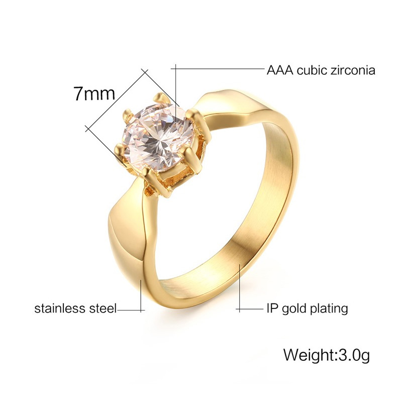 Meaeguet Dames Griffenzetting Cz Engagement Rings Wedding Bands Voor Vrouwen Goud Kleur