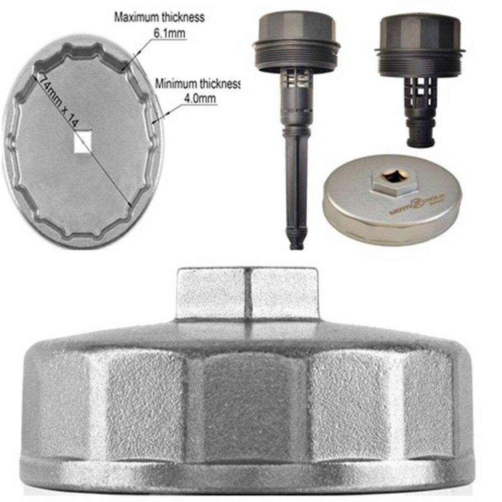 Chuang Qian 74mm 14 flet klucz robić filtra oleju czapka obudowa narzędzie usuwanie gniazda dla Mercedes Benz CLS400/500/55 G500 G550 G55 AMG