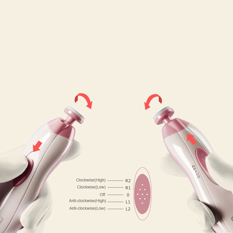 安全ベビーケアのネイための新生児爪ファイル電気アップグレード幼児つま先爪マニキュアキット