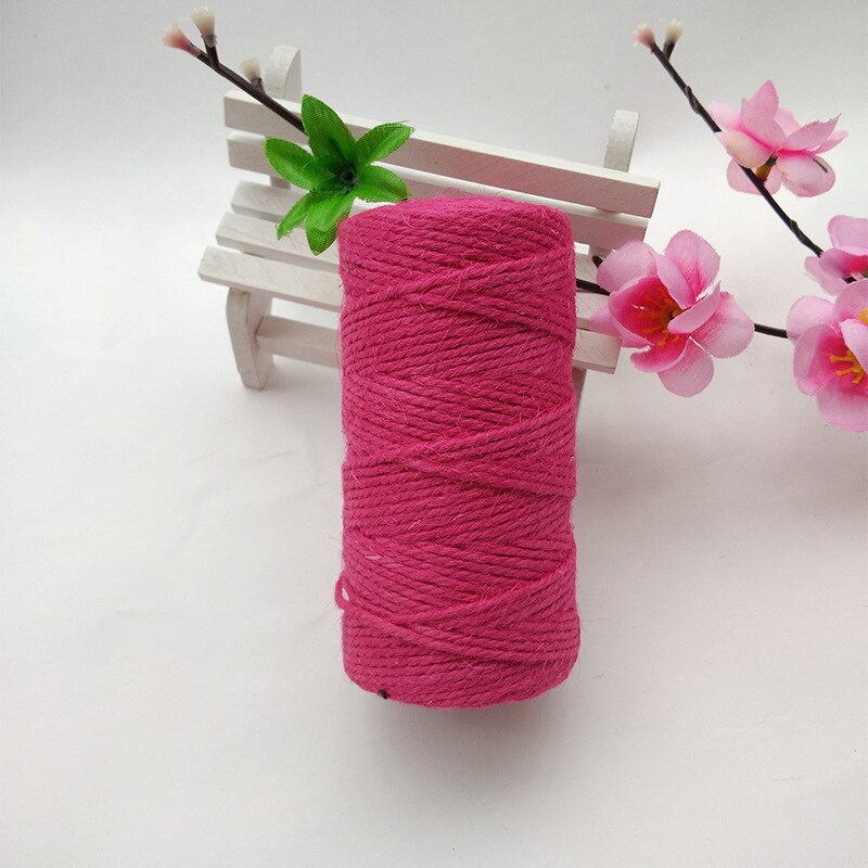 100m Natural Jute Twine Canvas String Hemp String Wedding Party Winding Threads dd Laces DIY Thread: Rose