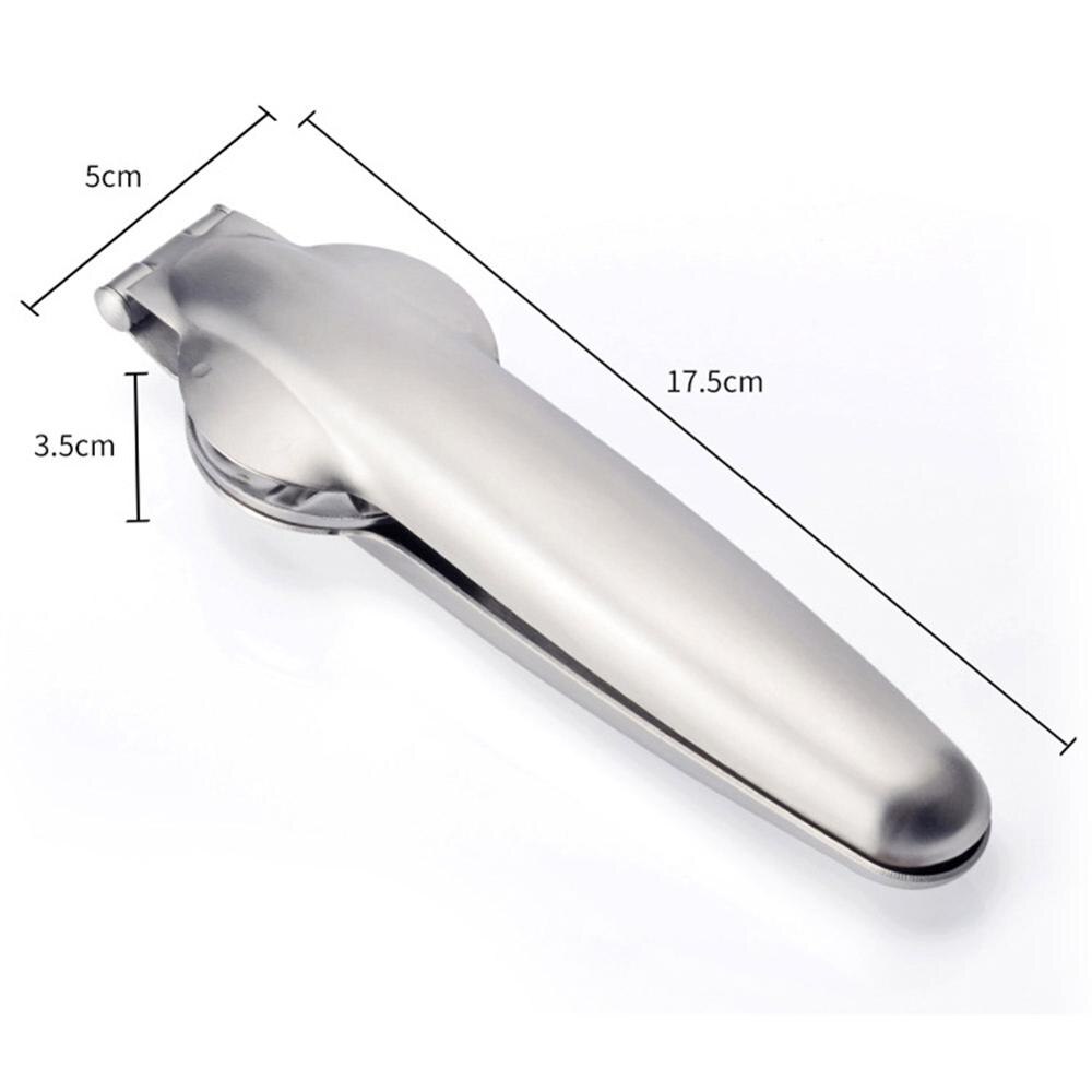 Clip rápido de acero inoxidable 2 en 1 con forma de castaña alicate de nogal, Cascanueces de Metal, abridor de nueces, utensilios de cocina: Gris claro