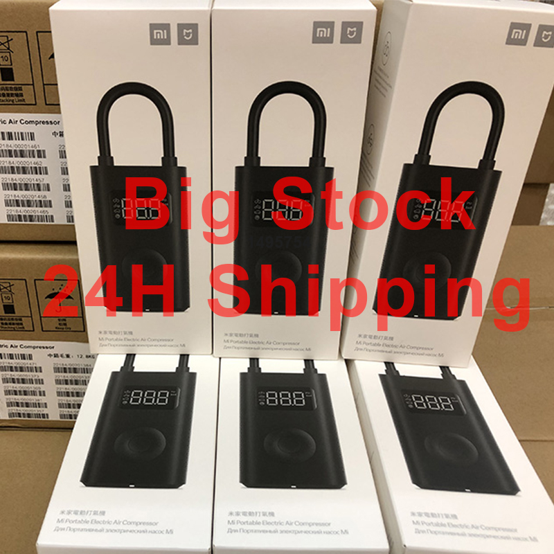 Xiaomi mijia bærbar elektrisk luft 1s kompressor led type-c inflator multiverktøy luftpumpe for sykkel bil ball smart hjem