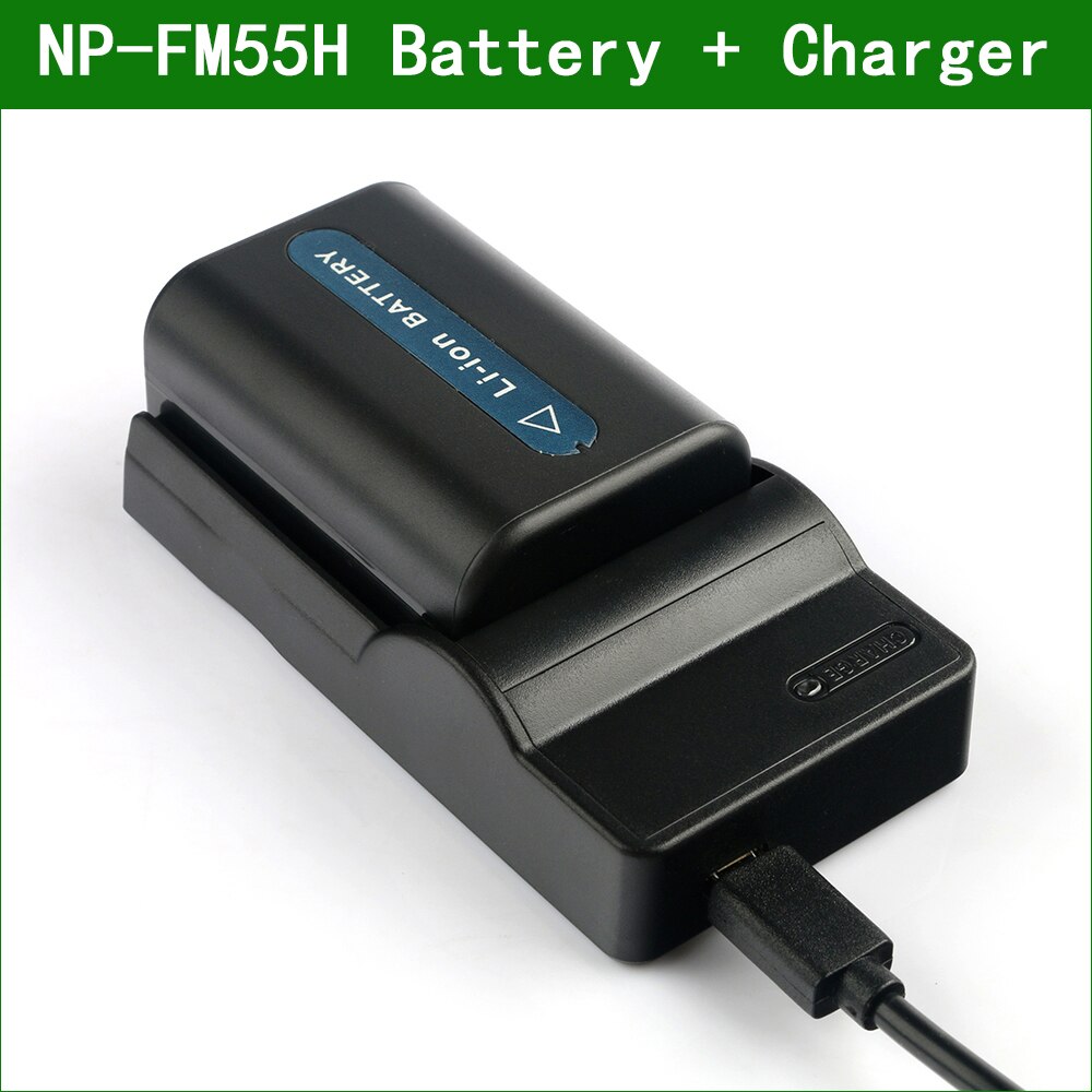 NP-FM55H FM50 Camera Digital Battery + USB Charger For Sony DSC F707 F717 F828 DSC-R1 S30 S50 S70 S75 S85 HVR-A1U DSLR-A100: 1Battery 1Charger