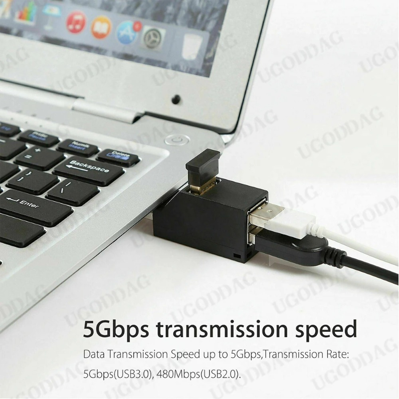 1PCS USB 3.0 HUB Adapter Mini Splitter Extender Box 3 Port High Speed for PC Laptop U Disk Card Reader Docking USB Hub Converter
