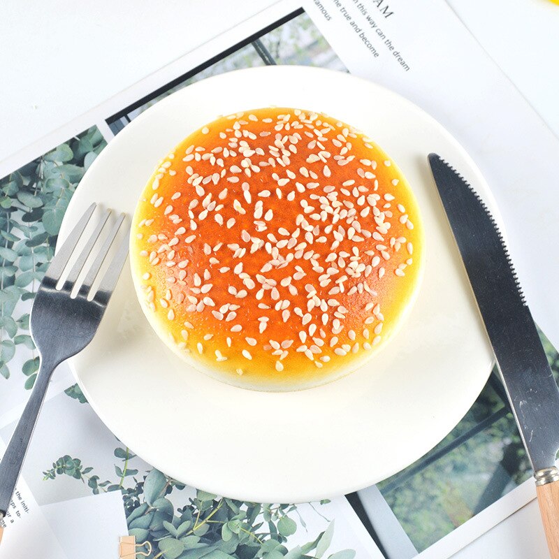 Simulation de pain de sésame 10cm, jouet artificiel à rebond lent, hamburger, nourriture, jouets pour enfants, accessoires photo