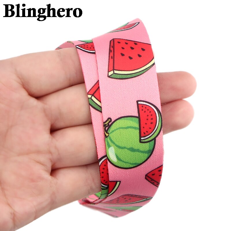 CA479 10 teile/los Ananas Pfirsich Obst Lanyards Für keychain Ich würde Karte bestehen Telefon USB Abzeichen Halfter Hängen Seil Lariat