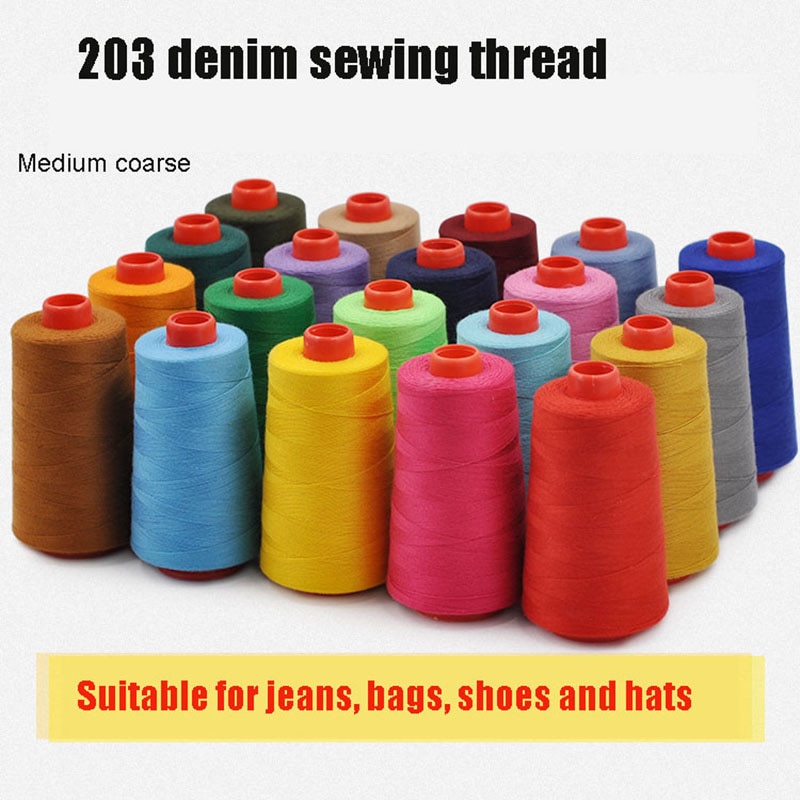 20s/3 Polyester Three Thick Sewing Thread Jeans Thread Hand Stitching Canvas Coarse Cloth Denim Thread Sewing Machine Thread