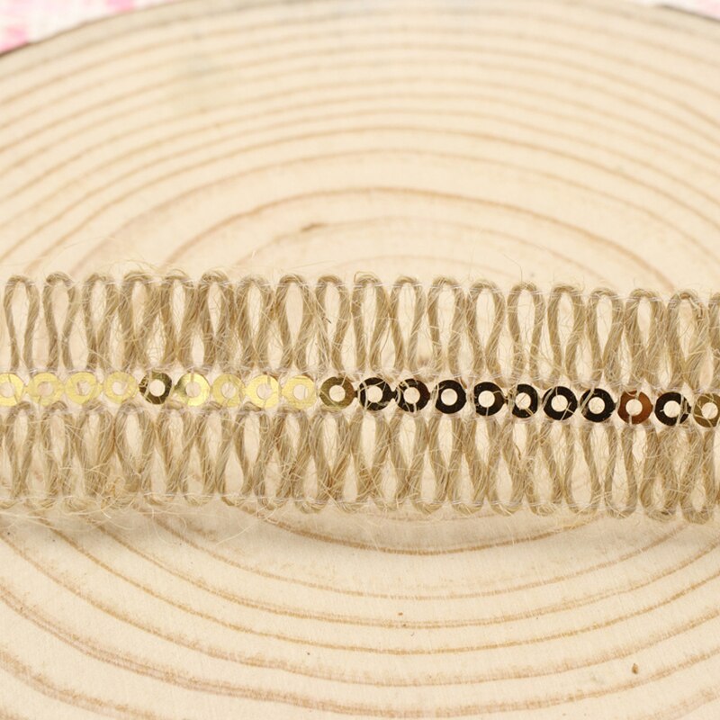 Ruban corde en dentelle et toile de Jute 2 Yards | Ruban bricolage pour Bouquet emballage artisanat décoration Scrapbooking, cordes tressées en lin, Jute