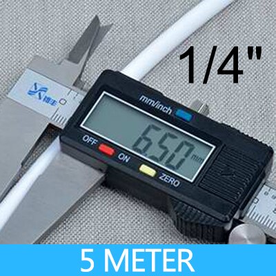 Pe pipe vattenrenare rör vatten dispenser tillbehör 1/4 " 3/8 " 5/16 " pe livsmedelsklass få fräs gratis i en beställning.: 6.5mm x  id 4mm 5m