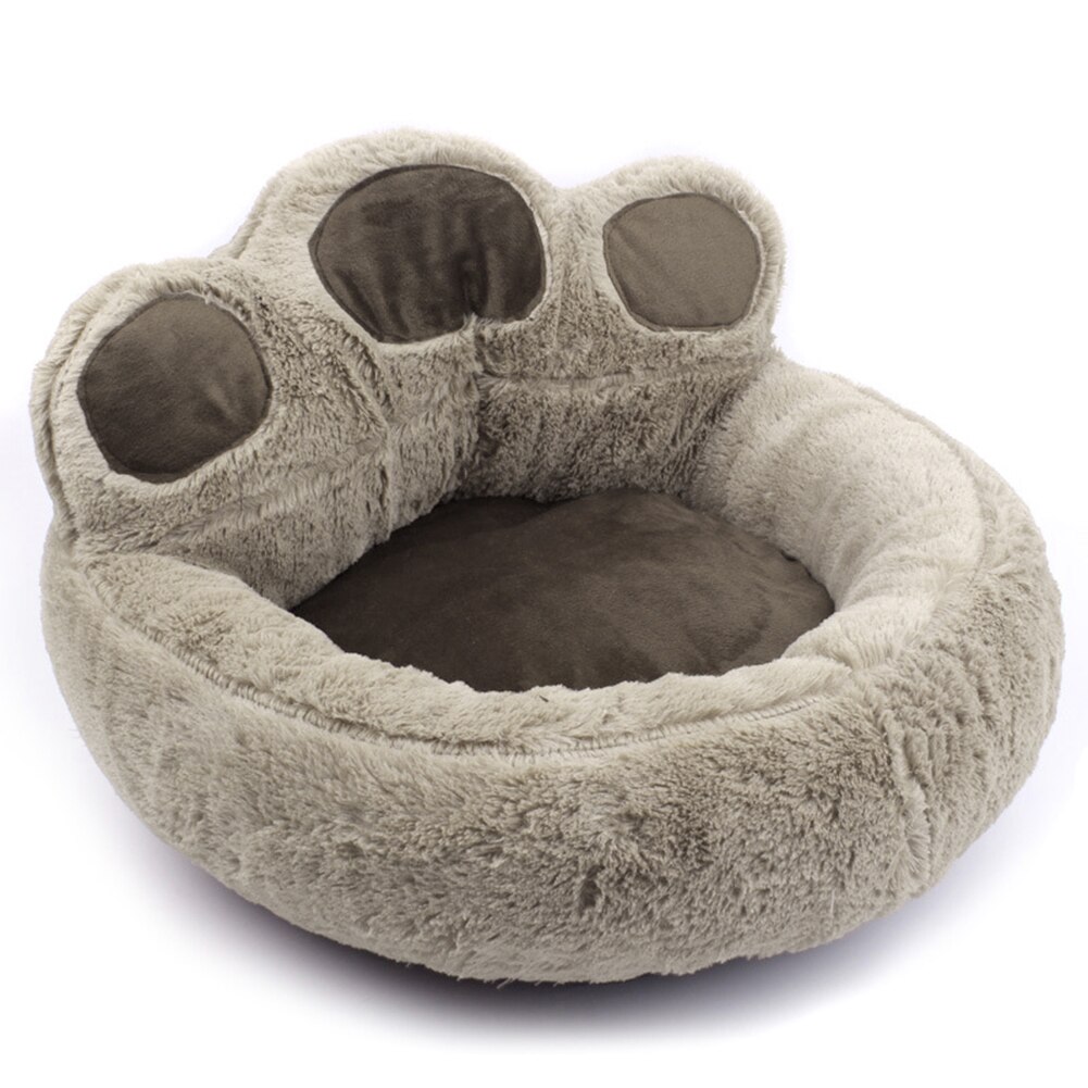 1Pc Pluche Poot Vorm Pet Sofa Huis Hond Nest Soft Warm Puppy Kitten Nest Thuis Bed Dierbenodigdheden Hond accessoires Cama Perro Hond: brown / S