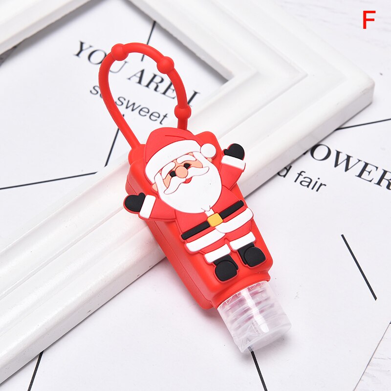 30ml mini jule søde julekarton håndsprit bruser lotion holder tom flaske: F