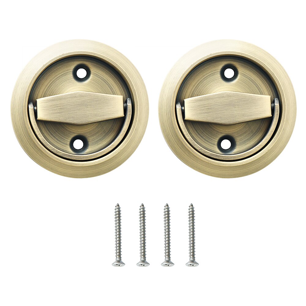Stainless Steel Hidden Cabinet Knobs and Handles Round Recessed Cupboard Pulls Concealed Door Drawer Handles Round Ring