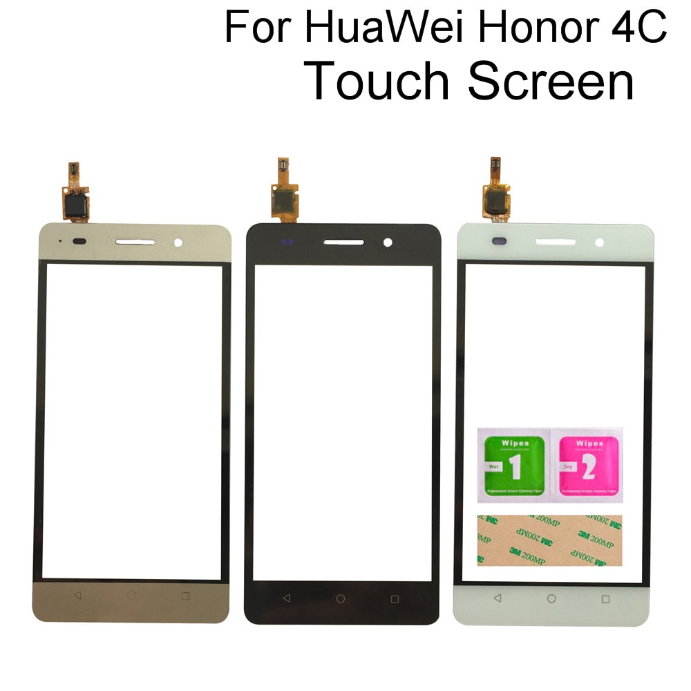 5.0 ''Touch Screen Per Huawei Honor 4C Touchscreen Sensore Lente del Pannello Frontale di Vetro Digitizer Pannello di Parti Del Telefono Strumenti di 3 3M Colla