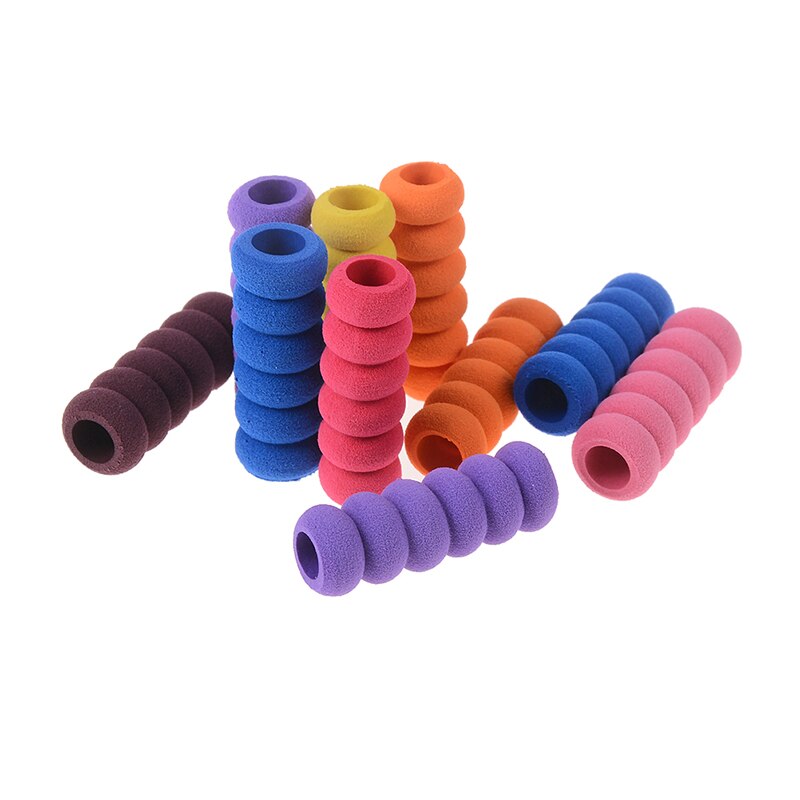 10 stk blød svamp pen ærme diamant male værktøjer bore pen holder greb anti-slip pen ærme sæt male kit tilfældig farve