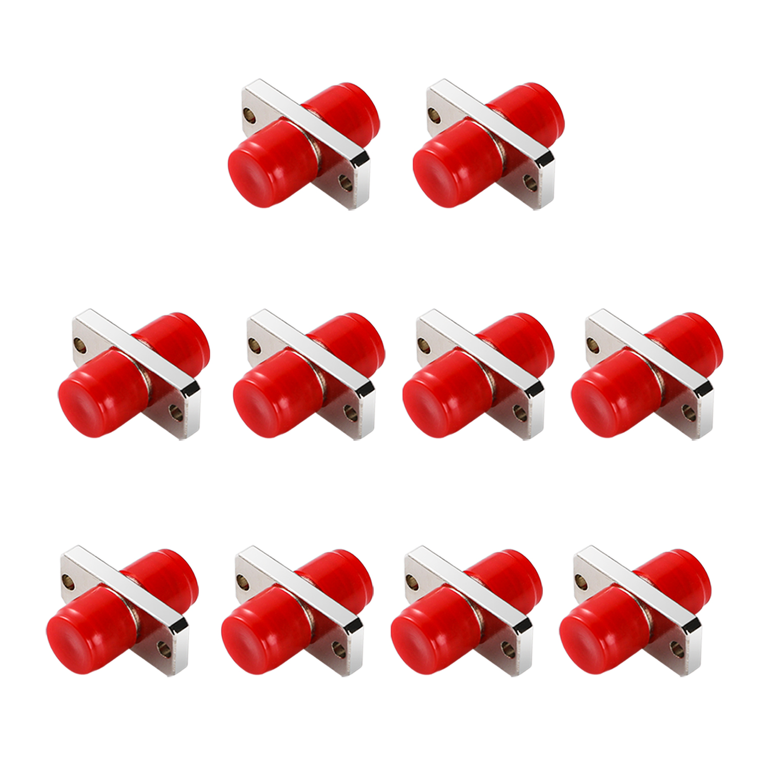 10 Stuks Fc Naar Fc/St Naar St Coupler Glasvezel Adapter, Singlemode Simplex Connector Converter Sm Fiber Flens Ftth